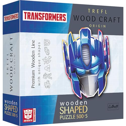 Trefl 20195 Wood Craft Transformers Puzzle Holz Contured, Mehrfarbig von Trefl