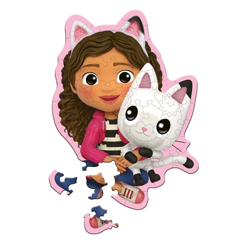 Trefl – Konturenpuzzle aus Holz: Gabby's Dollhouse, Gabby und ihre Katze – 50 Elemente, Wood Craft Junior, Unregelmäßige Formen, 10 Figuren, Modernes Puzzlespiel, Spiel für Kinder ab 5 Jahren Trefl – Konturenpuzzle aus Holz: Gabby's Dollhouse, Gabby und ihre Katze – 50 Elemente, Wood Craft Junior, Unregelmäßige Formen, 10 Figuren, Modernes Puzzlespiel, Spiel für Kinder ab 5 Jahren von Trefl