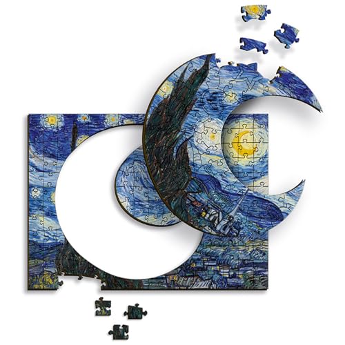 Trefl 20248 Die Sternennacht, Vincent Van Gogh-Künstlerisches Wooden Puzzle, Berühmte Bilder, Bekannte Künstler, Kreative Unterhaltung für Erwachsene und Kinder ab 9 Jahren, Mehrfarbig von Trefl