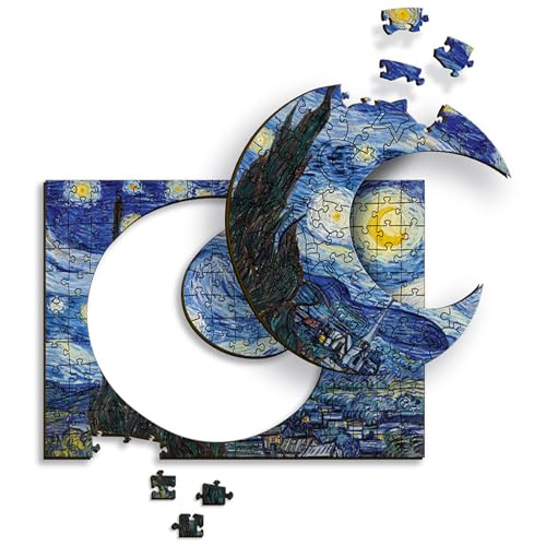 Trefl - Holzpuzzle: Die Sternennacht, Vincent Van Gogh - 200 Puzzleteile, Künstlerisches Puzzle Wooden Puzzle, Berühmte Bilder, Bekannte Künstler, für Erwachsene und Kinder ab 9 Jahren Trefl - Holzpuzzle: Die Sternennacht, Vincent Van Gogh - 200 Puzzleteile, Künstlerisches Puzzle Wooden Puzzle, Berühmte Bilder, Bekannte Künstler, für Erwachsene und Kinder ab 9 Jahren von Trefl