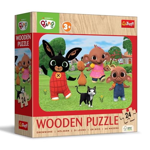 Trefl - Holzpuzzle: Bing, Lernen Sie Bing kennen - 24 Elemente, Wooden Puzzle, gerundete Kanten, Dekoratives Muster auf der Rückseite, für Kinder ab 3 Jahren Trefl - Holzpuzzle: Bing, Lernen Sie Bing kennen - 24 Elemente, Wooden Puzzle, gerundete Kanten, Dekoratives Muster auf der Rückseite, für Kinder ab 3 Jahren von Trefl