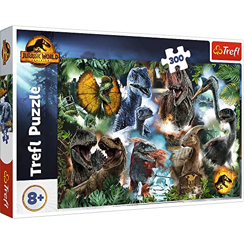 Tréfl - Jurassic World Dominion, Dinosaures Préférés - Puzzle 300 Pièces - Puzzles avec Dinosaures, Jurassic Park, Divertissement Créatif, Amusant pour les Enfants à partir de 8 ans Tréfl - Jurassic World Dominion, Dinosaures Préférés - Puzzle 300 Pièces - Puzzles avec Dinosaures, Jurassic Park, Divertissement Créatif, Amusant pour les Enfants à partir de 8 ans von Trefl