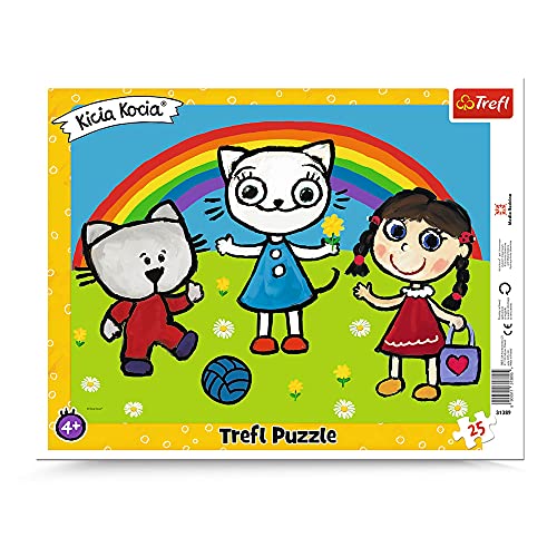 Trefl, Puzzle, Rahmenpuzzle mit Unterlage, 25 Teile, Kätzchens Kicia Kocia Abenteuer, für Kinder ab 4 Jahren von Trefl