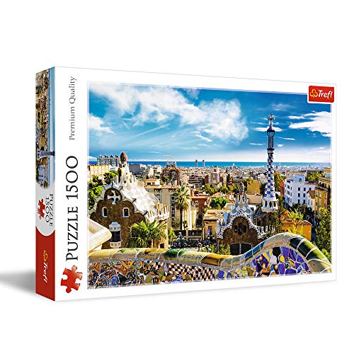 Trefl TR26147 Park Güell, Barcelona, Spanien 1500 Teile, Premium Quality, für Erwachsene und Kinder ab 12 Jahren Puzzle, Farbig von Trefl