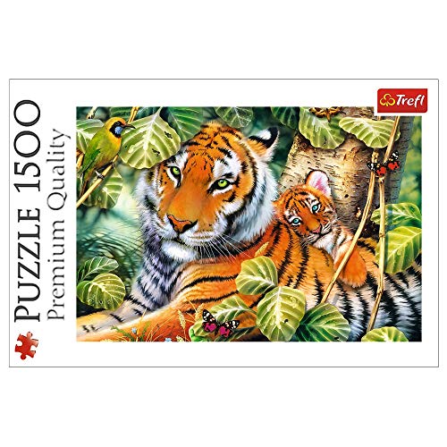 Trefl 916 26159 Zwei EA 1500 Teile, Premium Quality, für Erwachsene und Kinder ab 12 Jahren 1500pcs Two Tigers, Coloured von Trefl