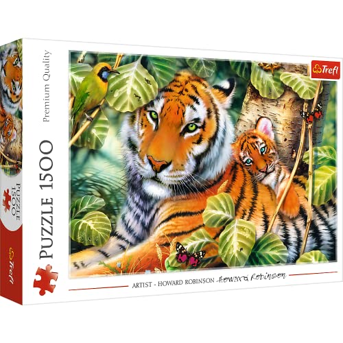 Trefl 916 26159 Zwei EA 1500 Teile, Premium Quality, für Erwachsene und Kinder ab 12 Jahren 1500pcs Two Tigers, Coloured von Trefl