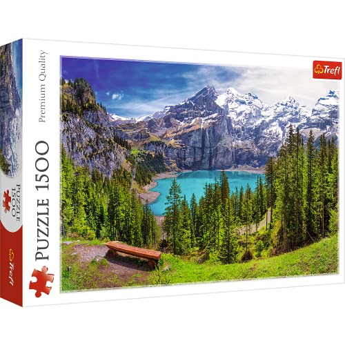 Trefl, Puzzle, Oeschinensee, Alpen, Schweiz, 1500 Teile, Premium Quality, für Erwachsene und Kinder ab 12 Jahren von Trefl