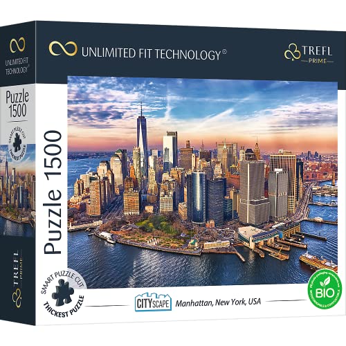 Trefl 26189 1500 Elemente, dickster Karton, Bio, ECO, Stadtlandschaft, Unterhaltung für Erwachsene und Kinder ab 12 Jahren, UFT-Puzzle Cityscape: Manhattan, New York, USA Trefl 26189 1500 Elemente, dickster Karton, Bio, ECO, Stadtlandschaft, Unterhaltung für Erwachsene und Kinder ab 12 Jahren, UFT-Puzzle Cityscape: Manhattan, New York, USA von Trefl