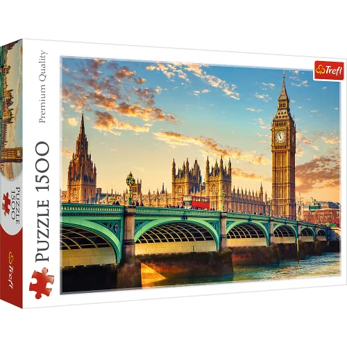 Trefl 26202 1500 Elemente-Europäische Hauptstadt, England, Berühmte Bauwerke, DIY, Kreative Unterhaltung, Klassische Puzzles für Erwachsene und Kinder ab 12 Jahren, London, United Kingdom von Trefl