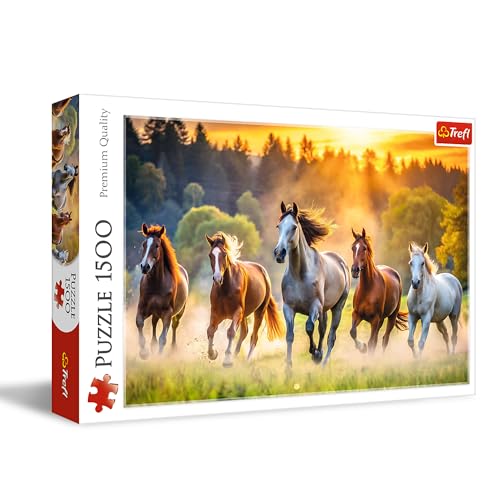 Trefl - Wilde Pferde - Puzzle 1500 Elemente - DIY-Puzzle mit Tieren, Klassische Puzzles für Erwachsene und Kinder ab 14 Jahren Trefl - Wilde Pferde - Puzzle 1500 Elemente - DIY-Puzzle mit Tieren, Klassische Puzzles für Erwachsene und Kinder ab 14 Jahren von Trefl