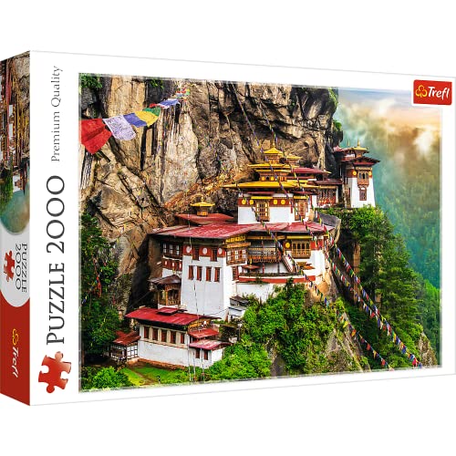 Trefl TR27092, Premium Puzzle 2000 Teile - Tigernest-Kloster, Qualitativ hochwertiges Premium Puzzle mit 2000 Teilen, Farbig von Trefl