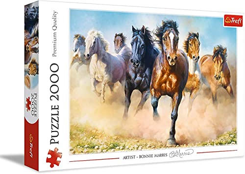 Trefl TR27098 2000 Puzzle, Farbig, Galloping Herd of Horses von Trefl
