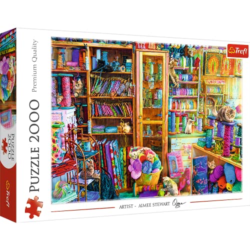 Trefl TR27113 Katzenparadies 2000 Teile, Premium Quality, für Erwachsene und Kinder ab 12 Jahren Puzzle, Mehrfarbig, Die Klänge der Musik von Trefl