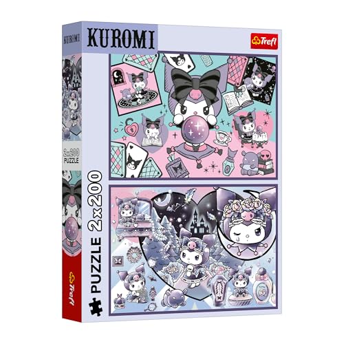 Trefl - 2-in-1 Puzzle: Kuromi, Kuromi's Pranks - 2 x 200 Teile - Set mit Zwei Puzzles für Jugendliche von Trefl