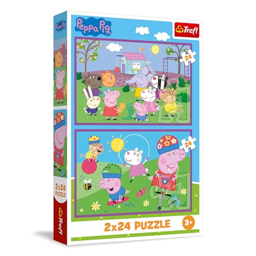 Trefl – 2in1 Puzzle: Peppa Pig, Peppa auf dem Spielplatz - 2 x 24 Teile, Set aus Zwei Puzzles für Kinder ab 3 Jahren Trefl – 2in1 Puzzle: Peppa Pig, Peppa auf dem Spielplatz - 2 x 24 Teile, Set aus Zwei Puzzles für Kinder ab 3 Jahren von Trefl