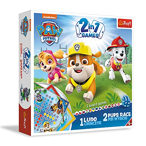 Trefl 01896 Spiel, 2in1 Chinesisch, Paw Race Paw Patrol, Viacom Paw Patrol 01896 von Trefl