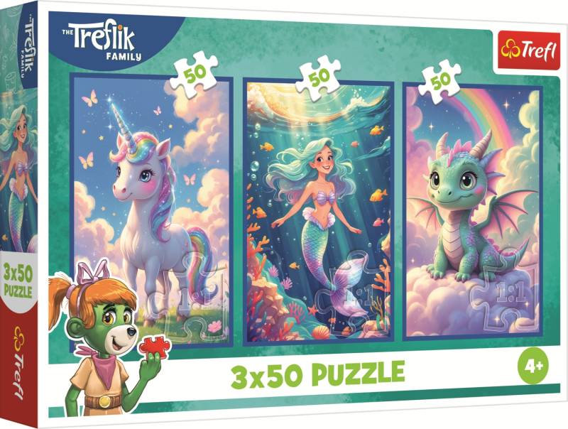 Trefl 3 Puzzles - Lächelnde Trefliks 50 Teile Puzzle Trefl-34879 von Trefl