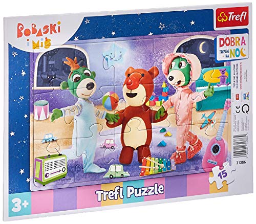 Trefl 31386 Bär Puzzle, Babies and The Bear Bettzeit, 15 von Trefl