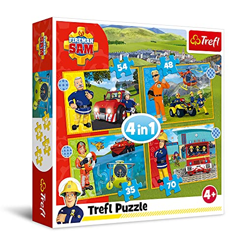 Trefl Feuerwehrmann Sam zur Rettung, 4 in 1 Puzzle (Kinderpuzzle) Trefl Feuerwehrmann Sam zur Rettung, 4 in 1 Puzzle (Kinderpuzzle) von Trefl