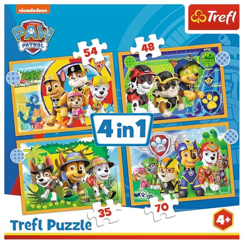 PAW Patrol, 4 in 1 Puzzle (Kinderpuzzle) von Trefl