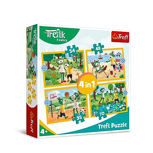 Trefl - The Treflik Family, Familie Treflik in den Ferien - Puzzle 4in1, 4 Spiele, von 35 bis 70 Elemente - Buntes Puzzle mit Helden des Märchens Familie Treflik, für Kinder ab 4 Jahren Trefl - The Treflik Family, Familie Treflik in den Ferien - Puzzle 4in1, 4 Spiele, von 35 bis 70 Elemente - Buntes Puzzle mit Helden des Märchens Familie Treflik, für Kinder ab 4 Jahren von Trefl