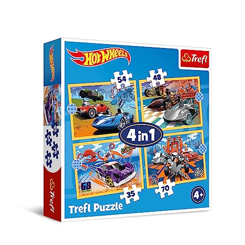 4 in 1 Puzzle - Hot Wheel von Trefl