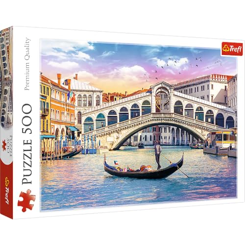 Trefl 916 37398 Rialtobrücke, Venedig EA 500 Teile, Premium Quality, für Erwachsene und Kinder ab 10 Jahren 500pcs Rialrto Bridge Venice, Multicoloured von Trefl