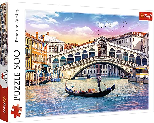 Trefl 916 37398 Rialtobrücke, Venedig EA 500 Teile, Premium Quality, für Erwachsene und Kinder ab 10 Jahren 500pcs Rialrto Bridge Venice, Multicoloured von Trefl