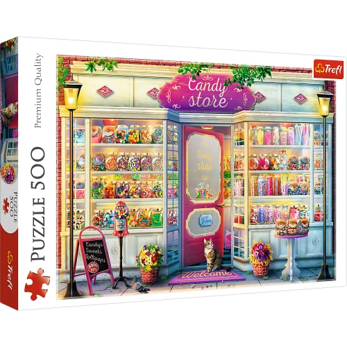 Trefl 37407 Süßwarenladen 500 Teile, Premium Quality, für Erwachsene und Kinder ab 10 Jahren Puzzle, Farbig von Trefl