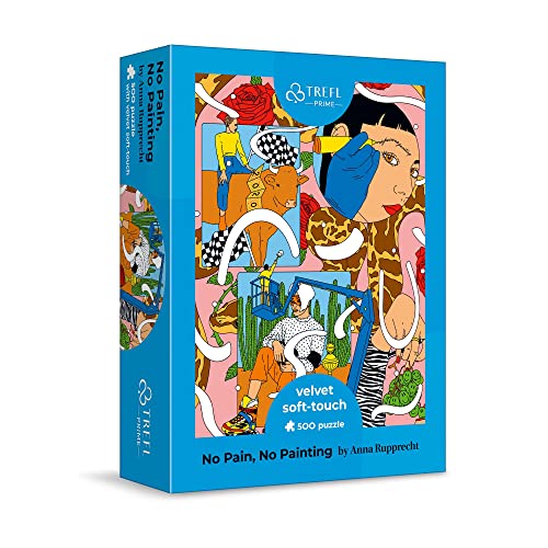 Trefl Prime - UFT Samt Soft Touch Puzzle: No Pain, No Painting - 500 Elemente, Samtbeschichtung, einzigartige Grafiken, Posterset, dickste Pappe, für Erwachsene und Kinder ab 10 Jahren von Trefl