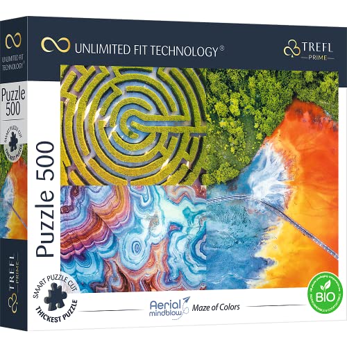 Trefl Prime - Puzzle UFT Aerial Mindblow: Maze of Colors - 500 Stück - Dickste Pappe, Vogelperspektive, Collage, kreative Unterhaltung für Erwachsene und Kinder ab 10 Jahren Trefl Prime - Puzzle UFT Aerial Mindblow: Maze of Colors - 500 Stück - Dickste Pappe, Vogelperspektive, Collage, kreative Unterhaltung für Erwachsene und Kinder ab 10 Jahren von Trefl