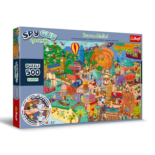 Trefl - Puzzle Spy Guy Lost Items: Europa - 500 Elemente, Werden Sie Detektiv und Finden Sie 20 Unterschiede, Verlorene Gegenstände, Kreative Unterhaltung für Erwachsene und Kinder ab 10 Jahren Trefl - Puzzle Spy Guy Lost Items: Europa - 500 Elemente, Werden Sie Detektiv und Finden Sie 20 Unterschiede, Verlorene Gegenstände, Kreative Unterhaltung für Erwachsene und Kinder ab 10 Jahren von Trefl