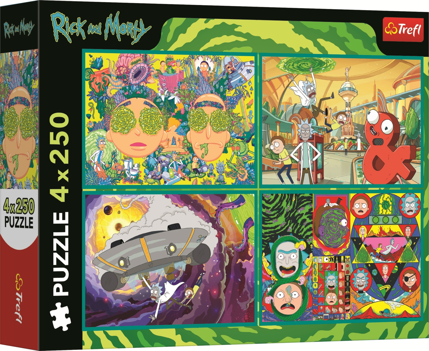 Trefl 4 Puzzles - Die verdrehte Welt von Rick and Morty 250 Teile Puzzle Trefl-13338 Trefl 4 Puzzles - Die verdrehte Welt von Rick and Morty 250 Teile Puzzle Trefl-13338 von Trefl