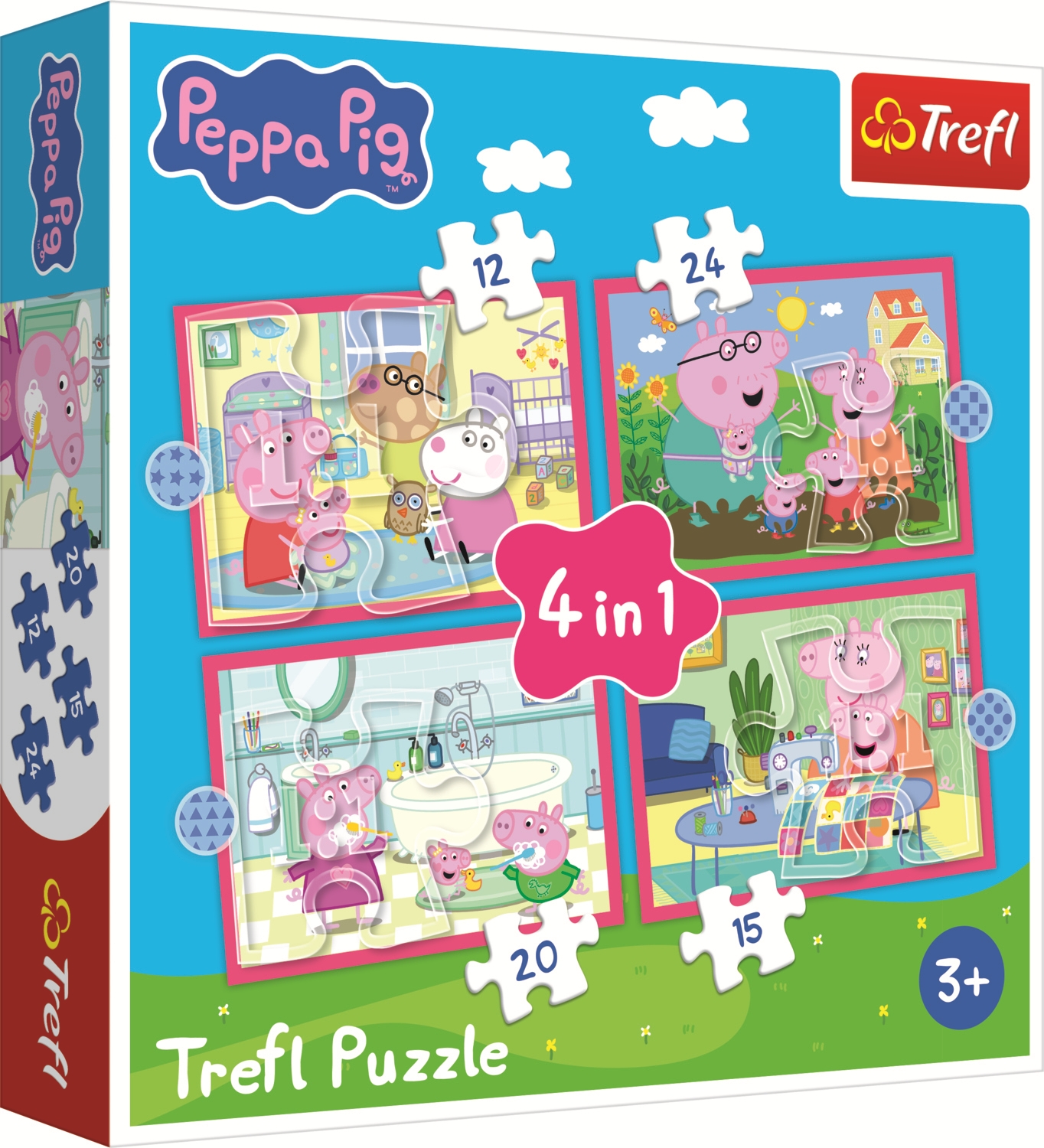 Trefl 4 Puzzles - Peppa Loves Adventures 12 Teile Puzzle Trefl-34672 von Trefl