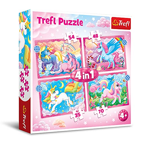 Trefl 4 in 1 Puzzle - Einhörner von Trefl