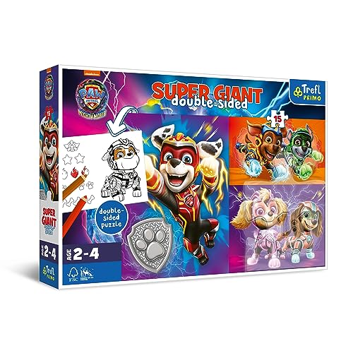 Trefl 42009 PAW Patrol 3in1 15 Sehr Große, Malvorlage, Spiel mit Elementen zum Ausmalen, Puzzle mit Helden der Fernsehserie, für Kinder ab 2 Jahren, Mehrfarbig Trefl 42009 PAW Patrol 3in1 15 Sehr Große, Malvorlage, Spiel mit Elementen zum Ausmalen, Puzzle mit Helden der Fernsehserie, für Kinder ab 2 Jahren, Mehrfarbig von Trefl