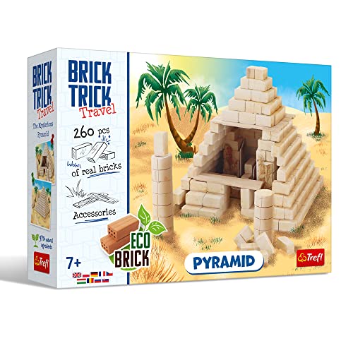 Brick Trick 61550 Trefl Reisen-Uraltes Bauen, natürlicher, ECO Ziegelblöcke, DIY, über 260 Ziegel, für Baufans, Kreativset für Kinder ab 7 Jahren Bausteine, Pyramide von Trefl