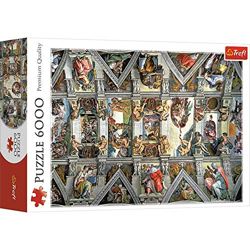Trefl 65000 Das Gewölbe der Sixtinischen Kapelle 6000 Teile, Italien, Premium Quality, für Erwachsene und Kinder ab 15 Jahren Puzzle, Farbig von Trefl