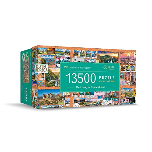 Trefl 81025 13500 Teile, Großes Puzzle, Dickste Pappe, Bio, Collage, Reisepuzzle, Kreative Unterhaltung für Erwachsene und Kinder ab 12 Jahren, The Journey of Thousand Miles von Trefl