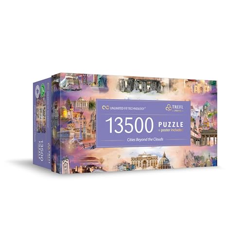 Trefl Prime - Puzzle UFT: Cities Beyond The Clouds - 13500-13500 Teile, Großes Puzzle mit Berühmten Denkmalen, Collage, Dickster Karton, Bio, EKO, Unterhaltung für Erwachsene und Kinder ab 12 Jahren von Trefl