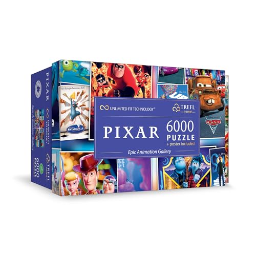 Trefl Prime - Puzzle UFT: Disney Pixar, Epic Animation Gallery - 6000 Elemente, Großes Spiel, Dickster Karton, für Erwachsene und Kinder ab 12 Jahren, Mehrfabrig von Trefl