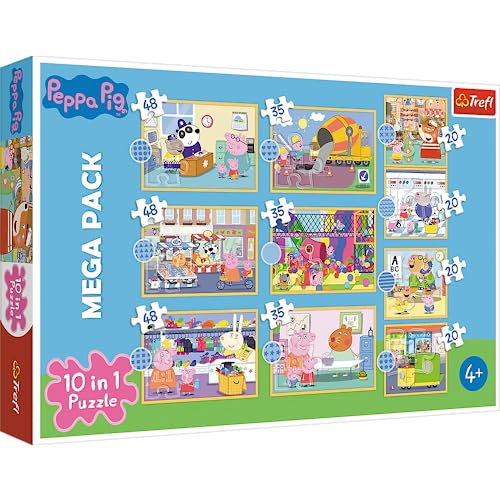 Trefl Peppa Pig, 10 in 1 Puzzle (Kinderpuzzle) von Trefl