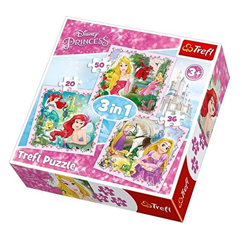 Trefl 916 34842 EA 3 in 1 Disney Princess, Multicolored Trefl 916 34842 EA 3 in 1 Disney Princess, Multicolored von Trefl
