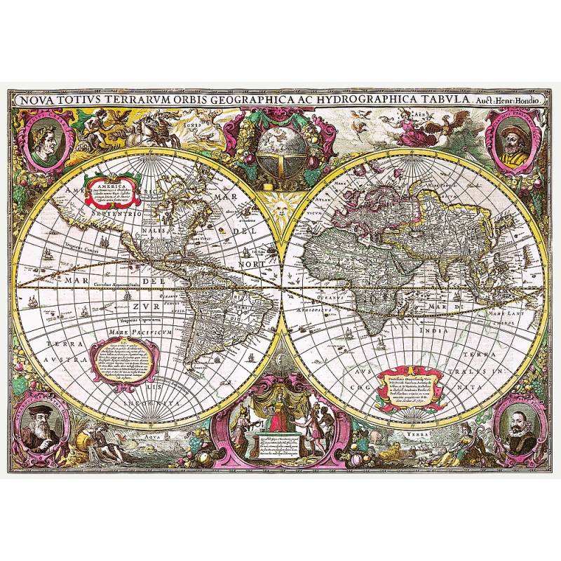 Trefl A New Land and Water Map of the Entire Earth, 1630 2000 Teile Puzzle Trefl-27095 von Trefl
