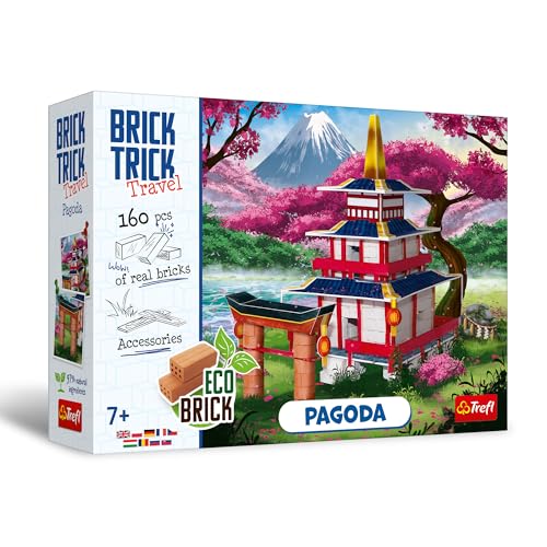 Trefl - Brick Trick Travel: Pagode - Bauen mit Ziegeln, EKO Echte Ziegelsteine, Reisen, 160 Ziegel, für Kinder ab 7 Jahren Trefl - Brick Trick Travel: Pagode - Bauen mit Ziegeln, EKO Echte Ziegelsteine, Reisen, 160 Ziegel, für Kinder ab 7 Jahren von Trefl