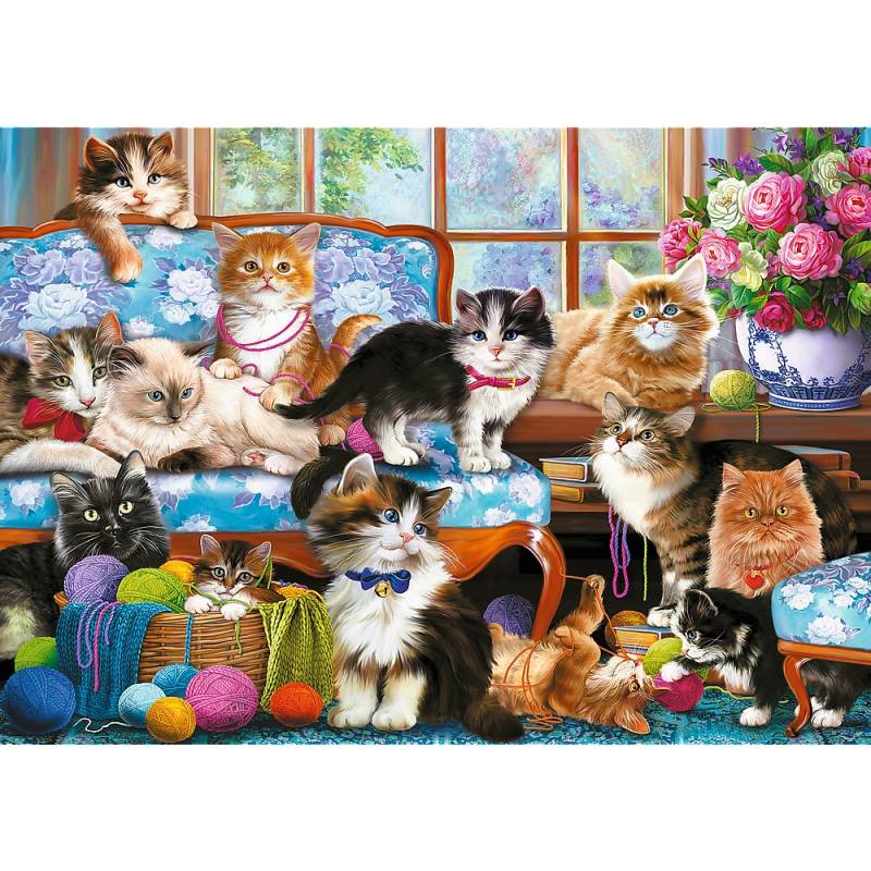 Trefl Cat Family 500 Teile Puzzle Trefl-37425 von Trefl