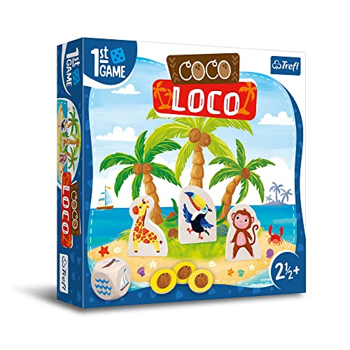 Trefl - Coco Loco, Erstes Brettspiel - Brettspiel für die Kleinsten, Exotische Tiere, Kooperatives Spiel für Kleinkinder, Große Elemente, Lernen durch Spielen, Spiel für Kinder ab 2,5 Jahren Trefl - Coco Loco, Erstes Brettspiel - Brettspiel für die Kleinsten, Exotische Tiere, Kooperatives Spiel für Kleinkinder, Große Elemente, Lernen durch Spielen, Spiel für Kinder ab 2,5 Jahren von Trefl
