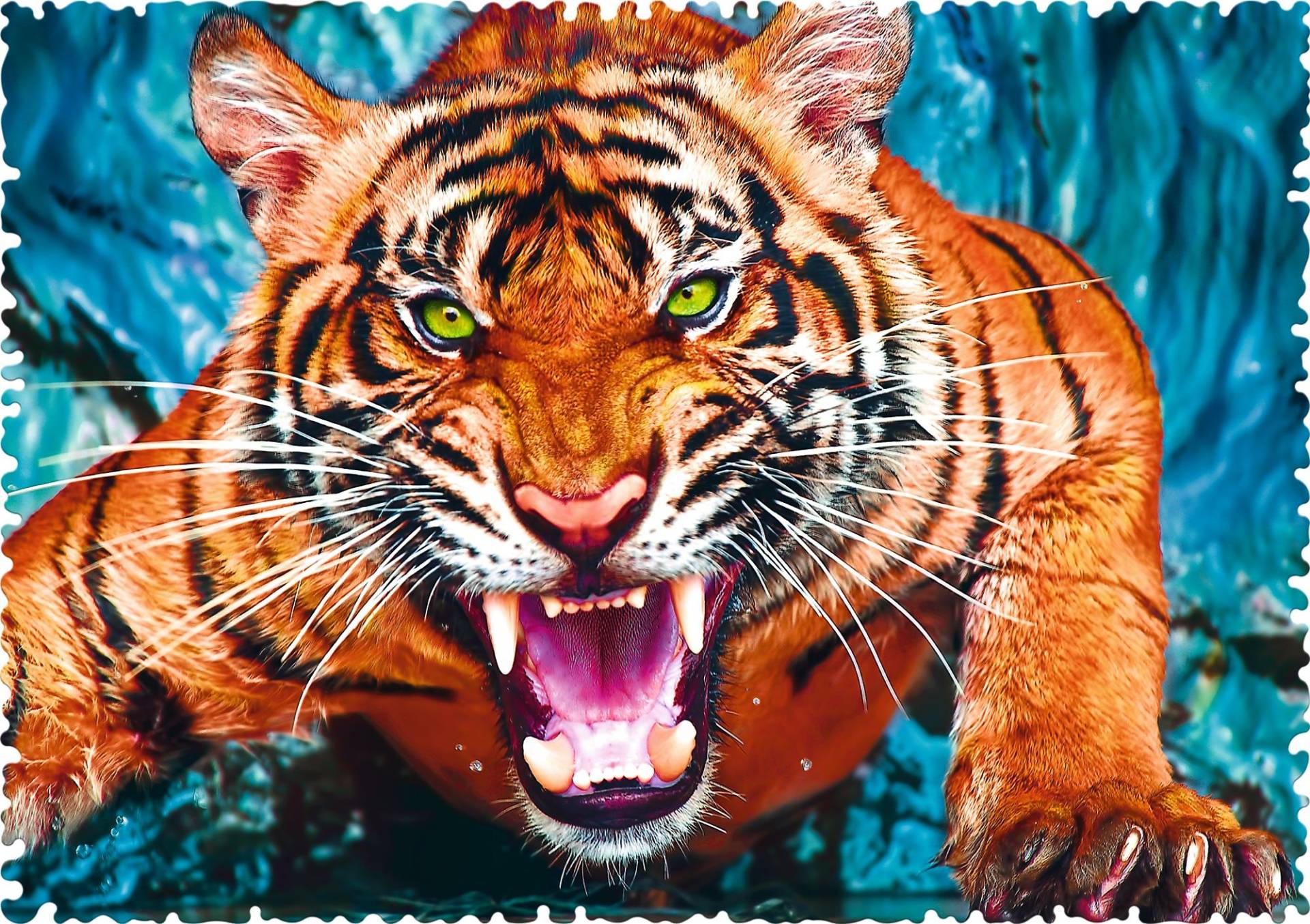 Trefl Crazy Shapes - Facing a tiger 600 Teile Puzzle Trefl-11110 von Trefl