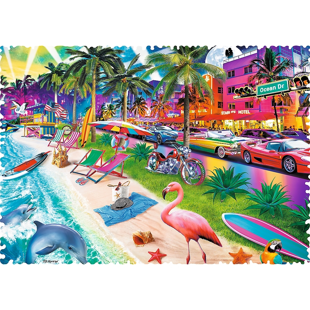 Trefl Crazy Shapes - Miami Beach 600 Teile Puzzle Trefl-11132 von Trefl