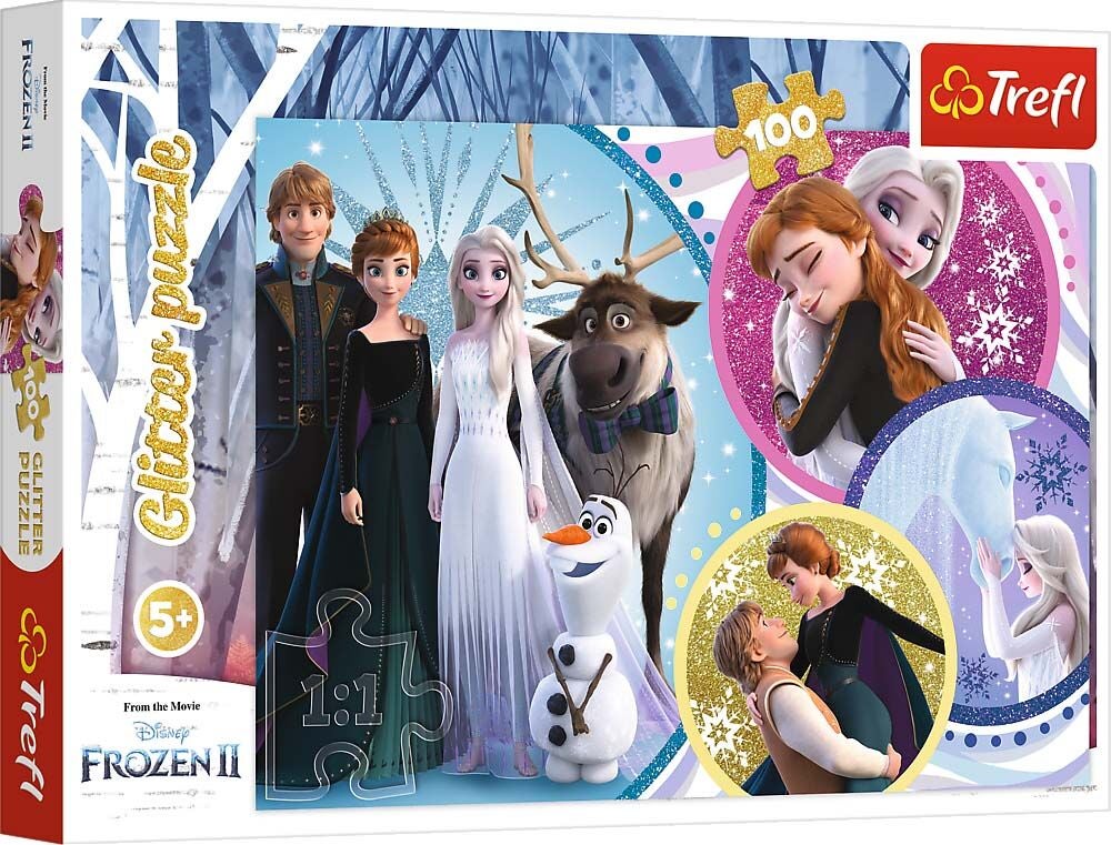 Trefl Die Eiskönigin 2 Glitter Puzzle 100 Teile von Disney Die Eiskönigin